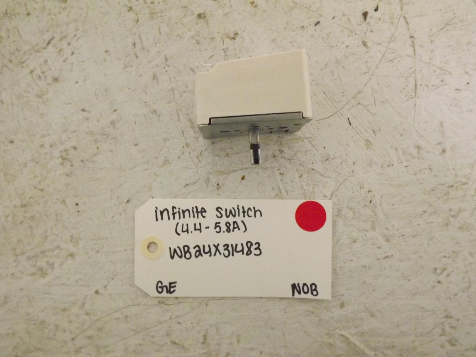 GE Range WB24X31483 Infinite Switch (4.4 - 5.8A) NOB GE Range WB24X31483 Infinite Switch (4.4 - 5.8A) NOB